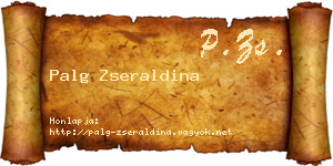 Palg Zseraldina névjegykártya